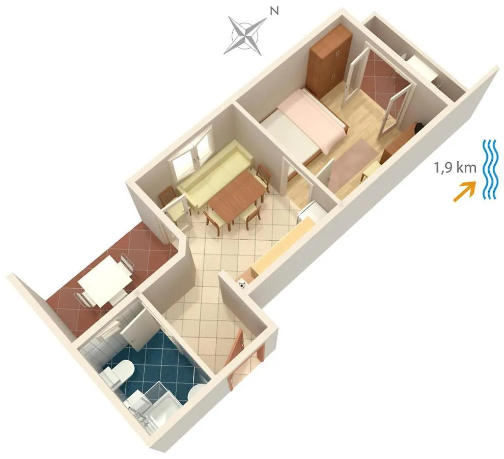 Apartments With A Parking Space Sveti Anton, Krk - 5288 Κροατία
